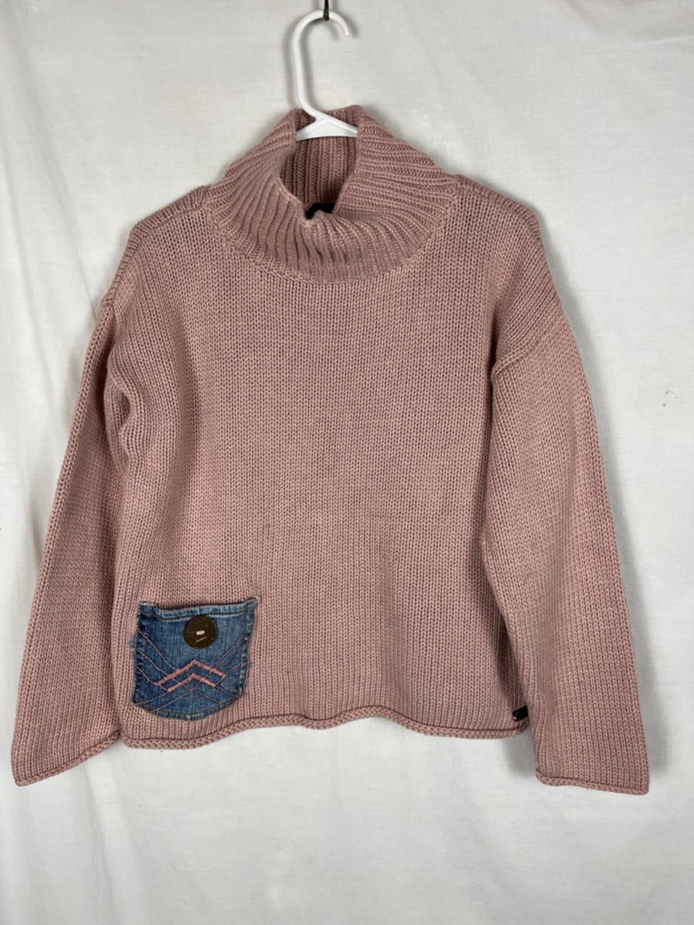 Shannon Passero Emerie Pullover Chunky Knit Sweater Light Mauve Pink